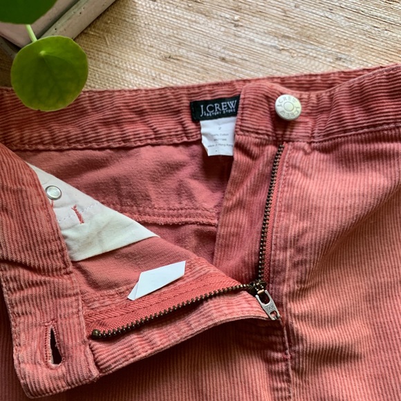 🍁 J.Crew Factory Orange Corduroy Cotton Mini - Picture 3 of 8